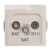 Simon Basic Gniazdo antenowe SAT/SAT/RTV końcowe białe BMZAR+SAT3.1-P2.01/11