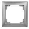 Deco Ramka Uniwersalna Pojedyncza Z Tworzywa Deco Soft Srebrny Metalik 7Drso-1