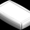 ABS enclosure, (L x W x H) 155 x 96 x 35 mm, light gray/white (RAL 9002), IP54, TN23-B.30