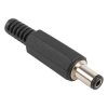 Wtyk Jack DC 5,5mm/2,1mm - krótki wtyk żeńskie na przewód lutowany
