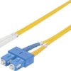 Kabel przyłączeniowy Intellinet światłowodem, Duplex, jednomodowy, LC/SC, 9/125 µm, OS2, 3 m, żółty