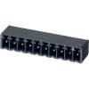 Pin header, 2 pole, pitch 3.81 mm, angled, black, 1103274