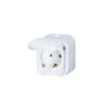 B2 Gnizado pojedyncze 2P+Z SCHUKO bryzgoodporne z klapką w kolorze wyrobu IP54 biały 00060278