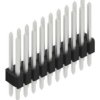 Pin header, 20 pole, pitch 1.27 mm, straight, black, 10145797