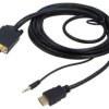 Kabel D-Sub 15pin HD wtyk,HDMI wtyk,Jack 3,5mm 3pin wtyk, dł. przewodu: 3m A-HDMI-VGA-03-10