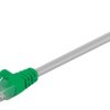 CAT 5e kabel krosowany, U/UTP, Szary, Zielony - Długość kabla 0.25 m