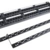 Panel RJ, Cat5e, 48 portów, RJ45, UTP, 2U, Czarny