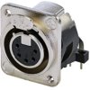 XLR panel socket, 5 pole, silver-plated, zinc die casting, NC5FDM3-H-1