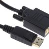 Kabel DisplayPort 2m Męskie DisplayPort to Męski adapter VGA Czarny
