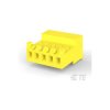 TE Connectivity 3-643818-5 Connector Female Shrouded 5P Tabs Yellow 20 AWG
