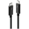 LINDY 41557 Thunderbolt cable Thunderbolt 3 USB-C plug USB-C plug 2m Black