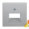 BERKER Q.1/Q.3/Q.7 Płytka czołowa do gniazda komputerowe podwójne UAE aluminium aksamit lakierowany 14096084 HAGER