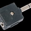 6.3 stereo jack plug to 2x stereo jack connector.