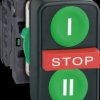 XB5AA731327 Triple pushbutton, Harmony XB5, plastic, momentary, 2 NO + 1 NC
