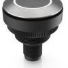 Pushbutton, illuminable, groping, 1 Form A (N/O), waistband round, stainless steel, front ring stainless steel, mounting Ø 30.3