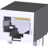 Złącze RJ45 Żeński Złącze RJ45 Montaż na płytce drukowanej Cat3 TE Connectivity, 90° 8-żyłowe