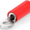 Insulated ring cable lug, 0.3-1.42 mm², AWG 22 to 16, 3.02 mm, M2.5, red, 320553