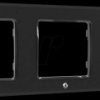 WF3 BLACK Shelly wall pushbutton frame, black, 3-gang