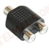 Adapter gniazdo RCA chinch - 2x RCA gniazdo