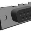 TE Connectivity Złącze D-sub AMPLIMITE HD-20 9-pinowe Kąt prosty 2.74 mm Pitch Otwór przelotowy Złoto na niklu Żeńskie