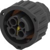 Socket, unequipped, 4 pole, straight, 2 rows, black, 1-968968-1