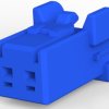 Plug housing, 2 pole, pitch 2.5 mm, straight, blue, 2-1747066-2