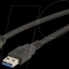 95026 USB3 cable,A plug>B micro plug, 1.8m, black