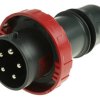 Złącze przemysłowe - zasilające 32A Wtyczka 415 V 3P + N + E Męski Scame Czerwony Montaż na kablu IP66