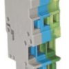 Socket header, 3 pole, pitch 5 mm, straight, green-yellow/blue/gray, 769-103/000-038