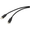 Renkforce RF-5719754 USB 2.0 Cable USB-C to Micro-B 1m Black Round