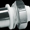 100023370 BNC socket, 50 ohms, with insulating flange, white