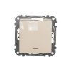 Łącznik 1-biegunowy z sygnalizacją załączenia, beżowy, Sedna Design i Elements SDD112101N