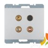BERKER K.5 Gniazdo multimedialne 3xCinch 1xS-Video aluminium 3315327003 HAGER