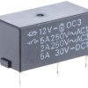 Przekaźnik mocy 12V dc SPST Omron 200mW, montaż PCB 720Ω Otwór przezierny
