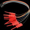 Development board jumper cable, 10-pin to test clip, 20 cm