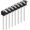 Pin header, 8 pole, pitch 2.54 mm, angled, black, 10053066