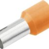 Cimco 187125 Końcówka rurkowa Isol. Aderendh. 4 mm² x 10mm,orange, z częściową izolacją , 4 mm² x 10 mm, 100 szt.