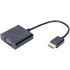 Digitus DA-70461 HDMI to VGA Converter with 3.5mm Audio Jack Black 18cm