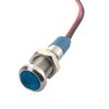 Kontrolka LED 8mm niebieska metalowa12V