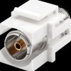 79933 Keystone module coax jack / F jack, flush, white