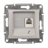 Sedna Gniazdo telefoniczne pojedyncze RJ11 aluminium SDN4101160