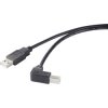 Renkforce RF-4613068 USB cable USB-A to USB-B Black 0.50 m 90 degree down