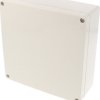 ABS enclosure, (L x W x H) 160 x 160 x 61 mm, light gray (RAL 7035), IP66, 1554RGY