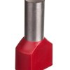 Końcówka tulejkowa izolowana TID 2x10mm2/14mm czerwona cynowana TID2x10L14 /100szt./