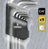 Klucze hex długie 1,5-10 mm stal CrV (zestaw 9 szt.) 35D956