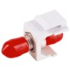 FO connector, ST simplex socket to ST simplex socket, OM1/OM2/OM3/OM4, multimode, ceramic, red, BS08-10221