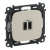 VALENA ALLURE Ładowarka USBx2 typ C 3A kremowy 755346 LEGRAND