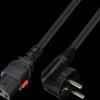 7102-L-3,0M Netzkabel CEE 7/7 auf C13, SelfLock, 3,0 m, schwarz