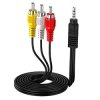 KABEL JACK 3,5mm 4-POLOWY 3X RCA 1M