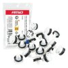 Spinki tapicerskie z gumową uszczelką do boczków drzwi, otwór 9 mm, łeb 20 mm, białe, 20 szt. - AMiO 05029